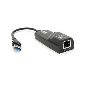 Контролер USB 3.0 to Ethernet - Мережевий адаптер 10/100 / 1000Mbps з проводом, Black, Blister Q100