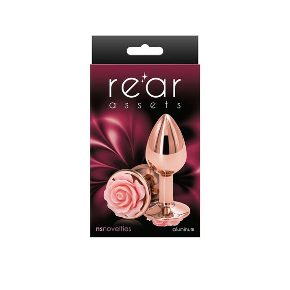 Анальная пробка NS Novelties Rear Assets - Rose - Small - Pink | Зображення 1