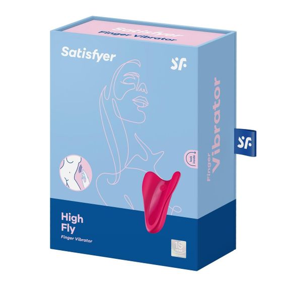 Вібратор ергономічної форми на палець Satisfyer High Fly червоний Sex Aura | Зображення 4