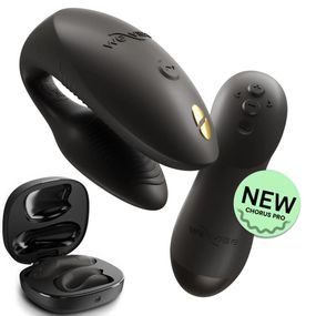 Вібратор для пар We-Vibe Chorus Pro Satin Black з пультом і додатком, чорний Sex Aura