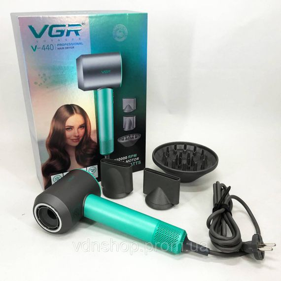 Фен профессиональный домашний для волос VGR, Женский мощный фен для укладки волос BZ-22 | Зображення 1