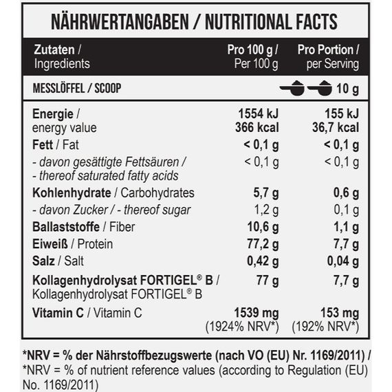 Хондропротектор (для спорта) MST Nutrition Collagen Peptides + Fortigel 1000 g /100 servings/ Green Apple | Зображення 1