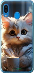 Чохол на Samsung Galaxy A30 2019 A305F Білий кіт "5646t-1670-2448"
