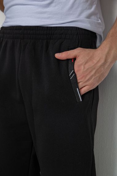 Спортивні штани чоловічі на флісі, колір чорний, 244R41329 | Зображення 4