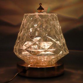 Лампа настольная Crystal с 16 цветами RGB, ночник с USB и пультом дистанционного управления, светодиодная ламп