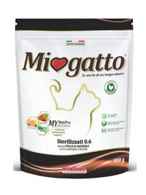 Корм Morando Miogatto Sterilizzati сухий з куркою для стерилізованих котів 0.4 кг