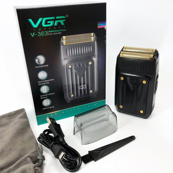Електробритва VGR V-363, Тример для вусів, Електробритва з насадками для бороди, Тример бездротової | Зображення 8