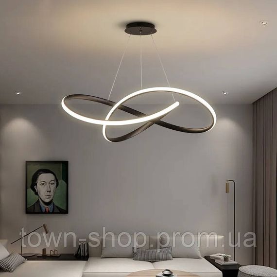 Люстра потолочная LED SG6-800-bk Черный 40-140х80х80 см. | Зображення 8