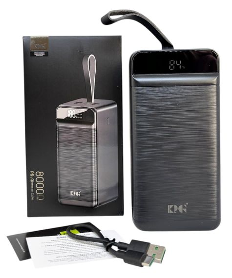 Power Bank 80000 mAh 22,5W реальна ємність  PD-80 зарядка зовнішній акумулятор павербанк швидка зарядка | Зображення 1