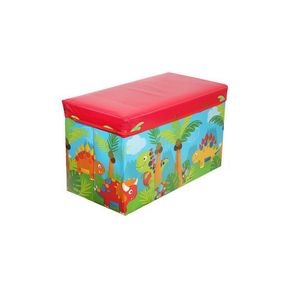 Кошик для іграшок MR 0362 пуф 61-31-35см  Динозаврики, Червоний