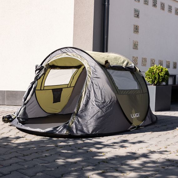 Намет туристичний 245×145×100 (см) кемпінговий для риболовлі 2 х місний Зелений LU-030GR | Зображення 1