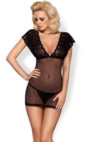 Сорочка Obsessive 821-CHE-1 S / M, Черный, S/M