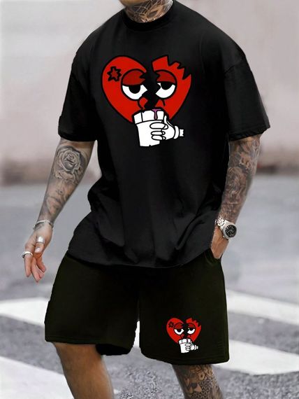 Комплект футболка та шорти ДТФ (петля оверсайз)