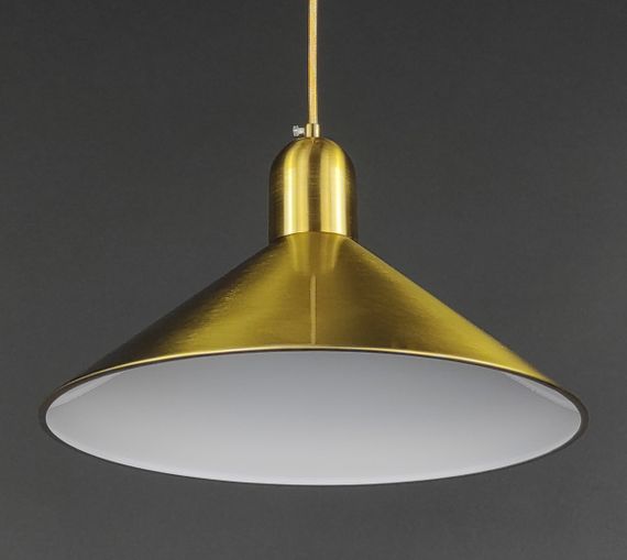 Люстра підвісна на 1 лампочку 27717 Латунь 25-150х35х35 см. | Зображення 4