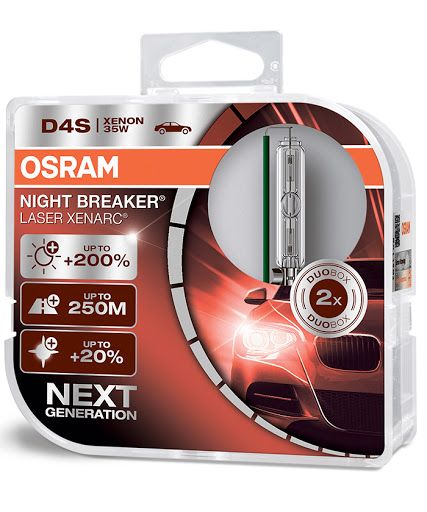 Комплект ксеноновых ламп OSRAM 66440XNL-DUO Night Breaker Laser +200% D4S 85V 35W P32d-5 XENARC | Зображення 1