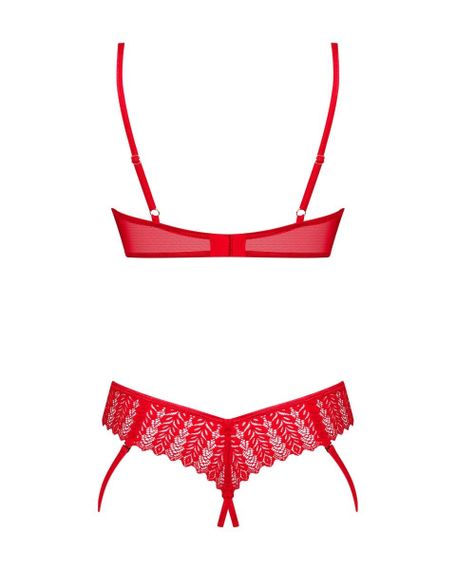 Комплект з відкритим доступом Obsessive Ingridia, червоний, XS/S sexstyle | Зображення 3