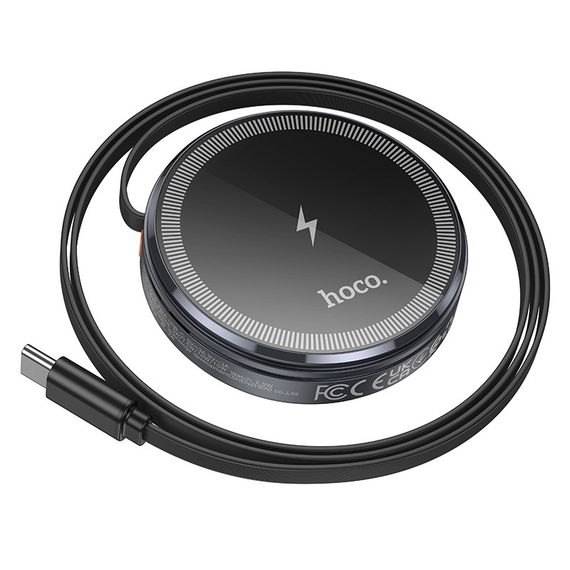 БЗП Hoco CQ18 Flash 2in1 Magnetic + iWatch (with retractable cable Type-C) Metal gray | Зображення 3