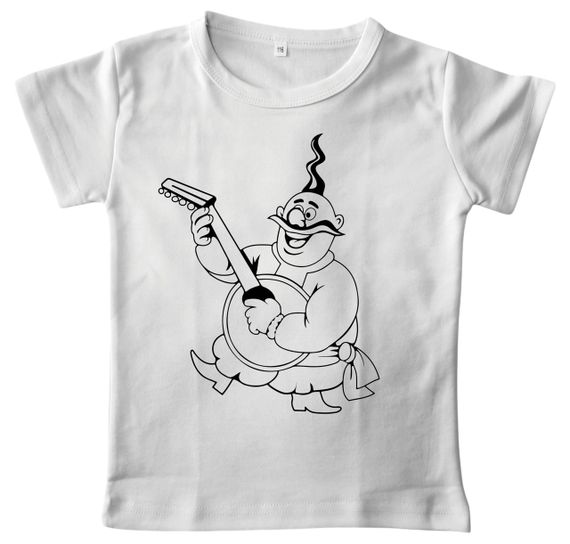 Детский набор для творчества футболка раскраска Казак белая (ДФ0009) 98 | Зображення 4