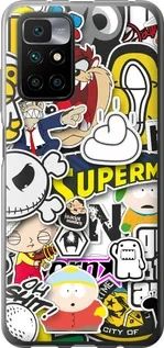 Чехол на Xiaomi Redmi 10 Popular logos из пластика FCh_095548