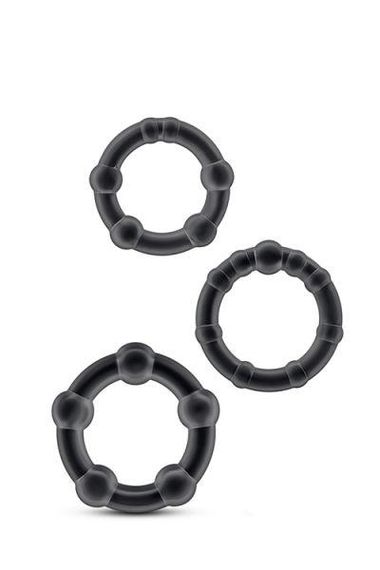 Набор эрекционных колец STAY HARD BLACK sexstyle
