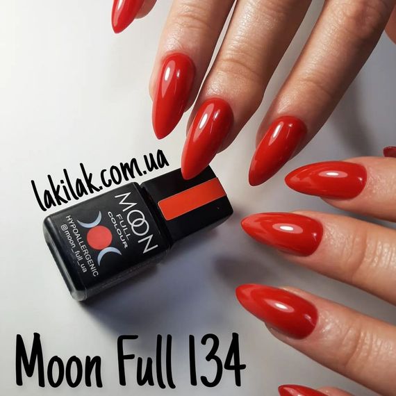Гель-лак Moon Full №134 Горобиновий 8мл