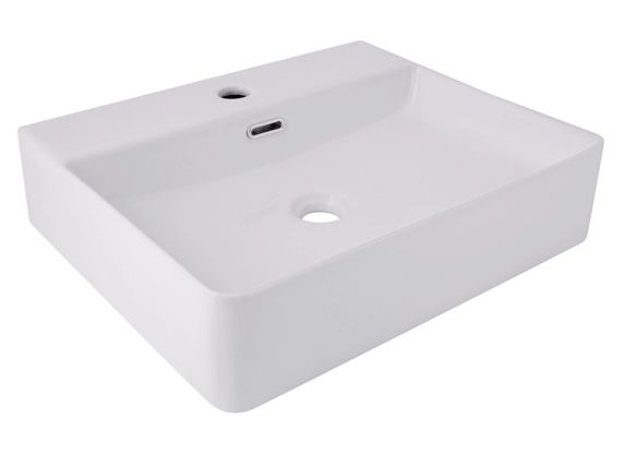 Раковина підвісна Qtap Nando LT 500х420х130 мм, White, прямокутна, без донного клапана QT12116146AW