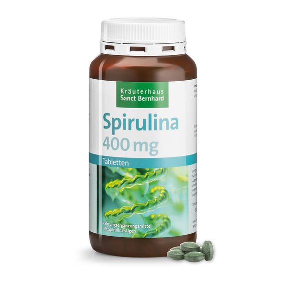 Спіруліна Sanct Bernhard "Spirulina" 400 мг, 360 таблеток, Німеччина