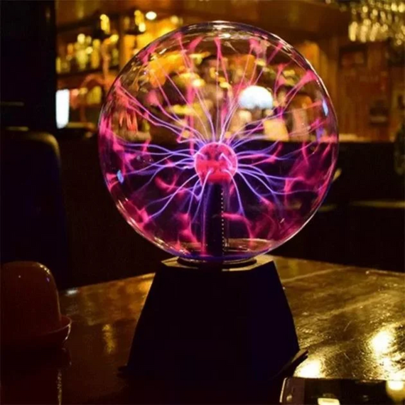 Плазмова куля світильник 6 дюймів, інтерактивний нічник, магія світла та змійок у вас удома