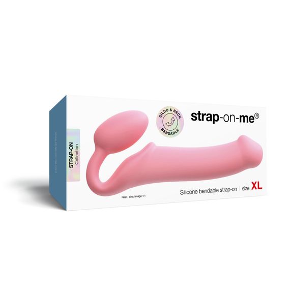 Безремінний страпон Strap-On-Me Rose XL, повністю регульований, діаметр 4,5 см | Зображення 6