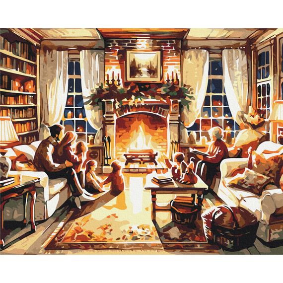 Картина по номерам "Уютный семейный вечер" BS53847, 40х50 см