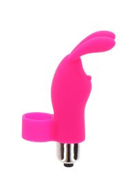 Вибратор на палец с кроликом TOY JOY розовый, 10 х 2.6 см Sex Aura
