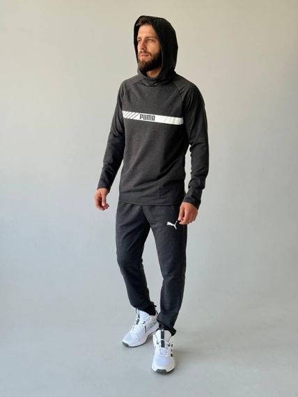 Костюм з худі Puma темно-сірий