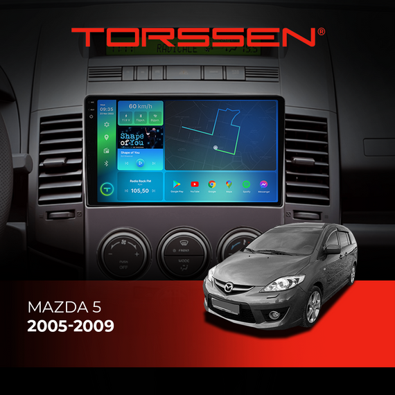 Штатна магнітола Torssen 2K Mazda 5 05-09 F9464 4G Carplay DSP