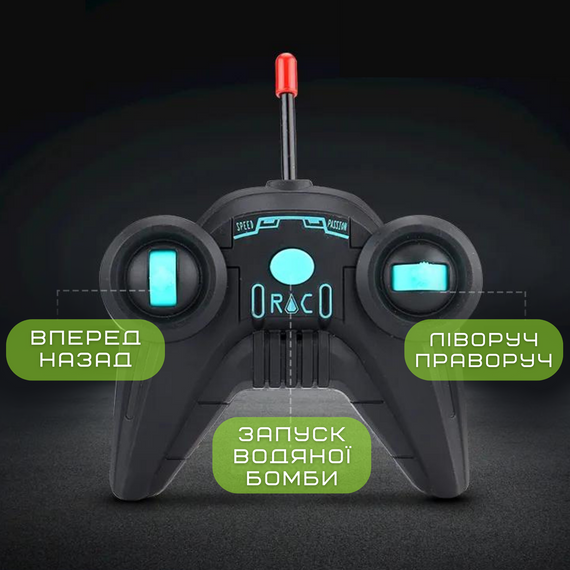 Гоночна Машинка Швидкісна Радіокерована на Акумуляторі з Кульками Орбізами та LED Підсвічуванням Зелена | Зображення 3