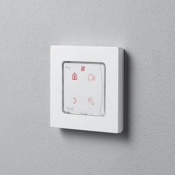 Терморегулятор Danfoss Icon Display, сенсорный, программируемый, опц.датчик темп.пола, 230V, 80 х 80мм, In-Wall, белый (088U1020) | Зображення 2