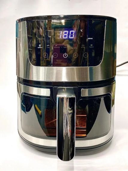Rainberg RB-2268.Мощная фритюрница без масла 8 л. Сенсорная аэрофритюрница Аэрогриль мультипечь для дома 4200 | Зображення 1