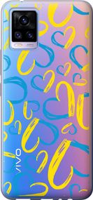 Чехол на Vivo V20 Сердца UA "5292u-2127-17620"