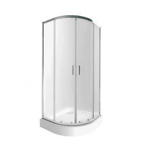 Набір Qtap душова кабіна Taurus CRM1011AC6 Clear + піддон Robin 301112 із сифоном