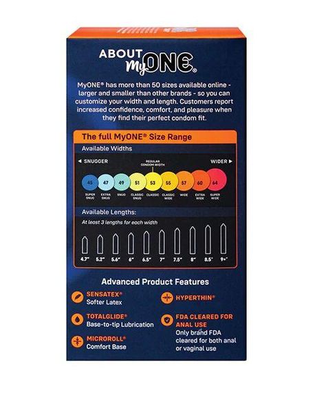 Презервативи MyONE Extra Wide 10 шт., картонна коробка Sex Aura | Зображення 1