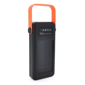 Power bank YM-635CX 30000mAh Solar,flashlight,Input:5V/2.1A(MicroUSB, TypeC, Lightning), Output:5V /2.1A(4xUSB),With 4 owner cable,plastic,Black,BOX