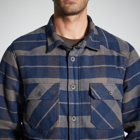 Куртка чоловіча 500 фланелева з флісом синя - M. | Зображення 9