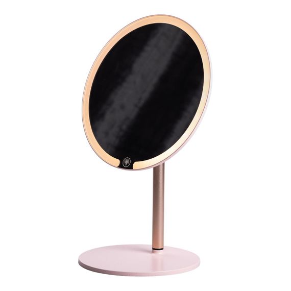 Дзеркало косметичне з підсвічуванням кругле настільне Ø21 см для макіяжу Рожеве HP-10-7AP | Зображення 3