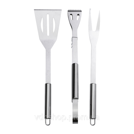 Набір аксесуарів для барбекю, мангала, гриля 3 предмети 40х10х5 см мангальне приладдя HP-20-71 | Зображення 1