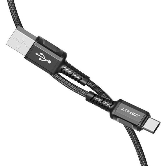 Дата кабель Acefast C1-04 USB to Type-C 3A (1.2m) Black | Зображення 1