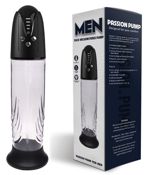 Автоматична вакуумна помпа із зарядкою від USB CANWIN Passion Pump Men - P668AU sexstyle