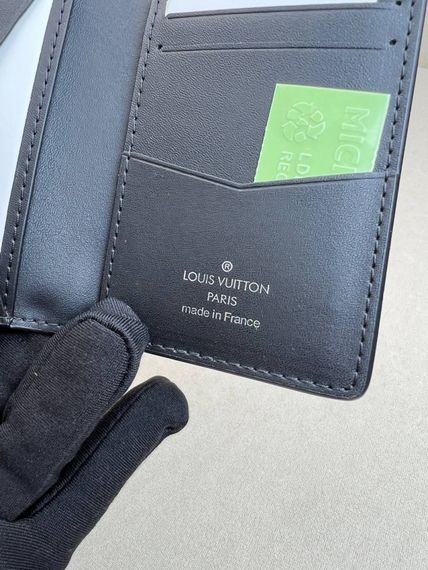 Кардхолдер чорний Louis Vuitton Aerogram Black k424 | Зображення 6