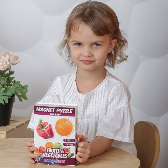 Набор магнитов Magdum Baby puzzle "Фрукты и овощи" ML4031-25 EN | Зображення 5
