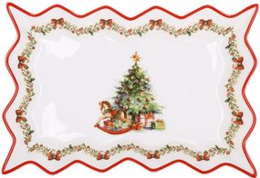 Блюдо порцелянове "Різдвяна Ялинка" 25х17см, прямокутне