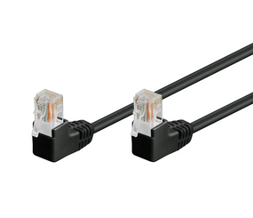 Патч-корд неэкранированный RJ45 UTP5e 0.25m patch D=4.9mm AWG26 2x90° Gold