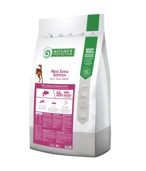 Nature's Protection Mini Extra Salmon Adult Small Breeds Сухий корм для собак 7.5 кг